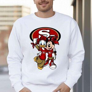 Mickey Mouse 49ers Sweatshirt Retro NFL Crewneck San Francisco Football Fan 79